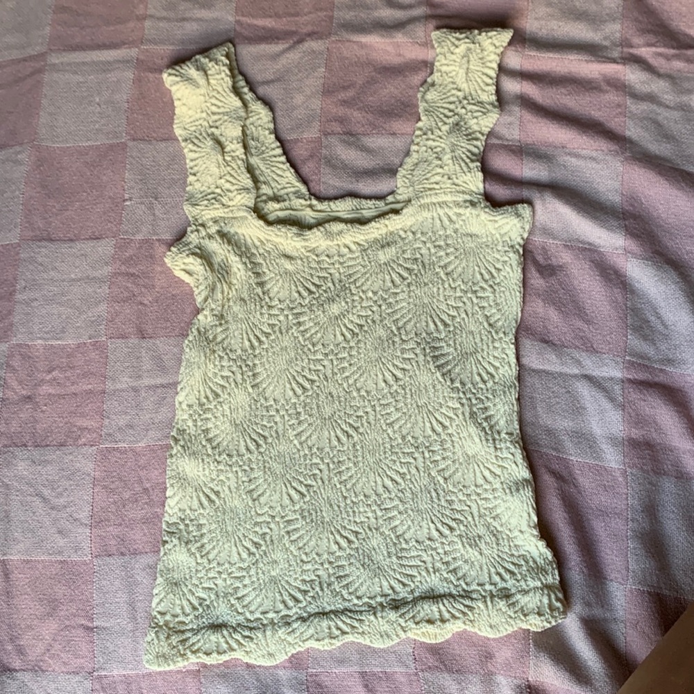 Cream Free People tank top